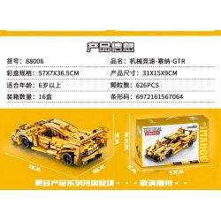 MANGE TECHNOLOGY 88006 non  XE LÙI SENNA GTR bộ đồ chơi xếp lắp ráp ghép mô hình  Kỹ Thuật Công Nghệ Cao Mô Hình Phương Tiện 626 khối