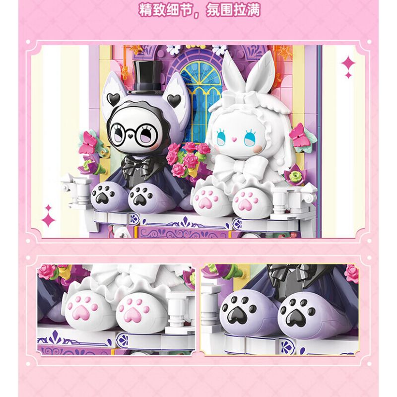 TOP TOY TC1808 1808 non  BẢN IN ĐÁM CƯỚI TƯỞNG TƯỢNG bộ đồ chơi xếp lắp ráp ghép mô hình