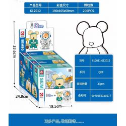 SEMBO WEKKI VIGGI 612012 non  CHAO XIONG KHÔNG GIAN QEE bộ đồ chơi xếp lắp ráp ghép mô hình 200 khối