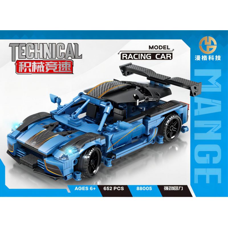 MANGE TECHNOLOGY 88005 non  XE KÉO KOENIGSEGG R5 bộ đồ chơi xếp lắp ráp ghép mô hình  Kỹ Thuật Công Nghệ Cao Mô Hình Phương Tiện 652 khối