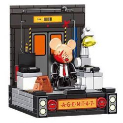 SEMBO 612010 non  QEE SÁT THỦ GẤU 47 bộ đồ chơi xếp lắp ráp ghép mô hình Creator AGENT 47 Sáng Tạo 88 khối