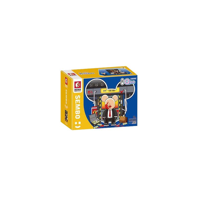 SEMBO 612010 non  QEE SÁT THỦ GẤU 47 bộ đồ chơi xếp lắp ráp ghép mô hình Creator AGENT 47 Sáng Tạo 88 khối