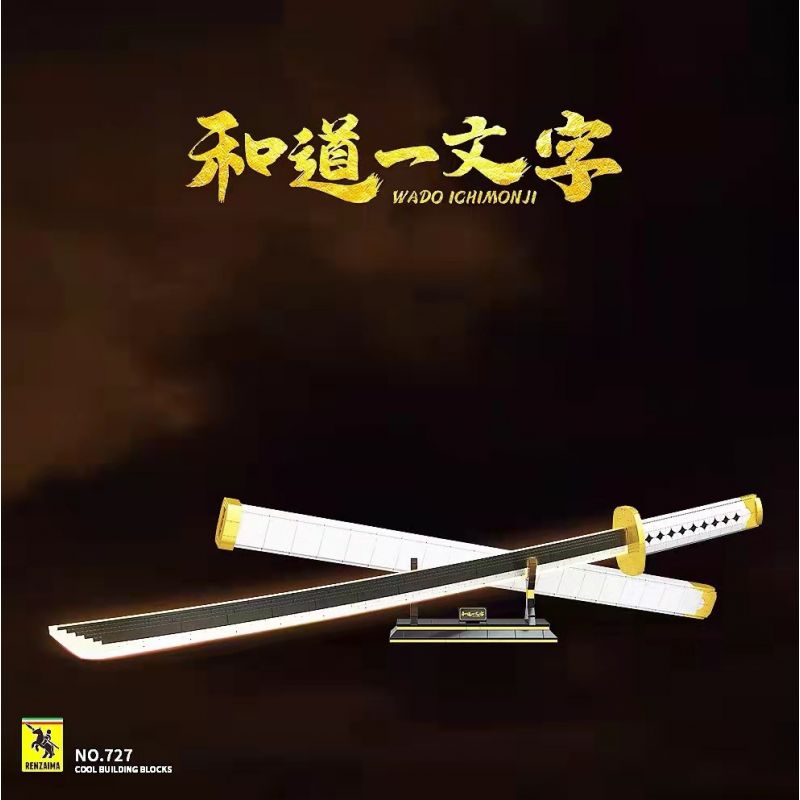 RENZAIMA 727 non  ONE PIECE WADOU ICHIMONJI bộ đồ chơi xếp lắp ráp ghép mô hình WADO ICHIMONJI Đảo Hải Tặc 781 khối