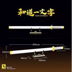 RENZAIMA 727 non  ONE PIECE WADOU ICHIMONJI bộ đồ chơi xếp lắp ráp ghép mô hình WADO ICHIMONJI Đảo Hải Tặc 781 khối