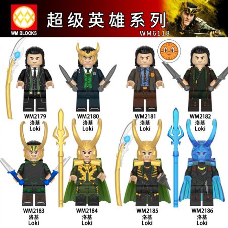 WM 6118 2179 2180 2181 2182 2183 2184 2185 2186 non  HÀNG TRĂM NGƯỜI 8 ROCKY bộ đồ chơi xếp lắp ráp ghép mô hình Marvel Super Heroes Siêu Anh Hùng Marvel