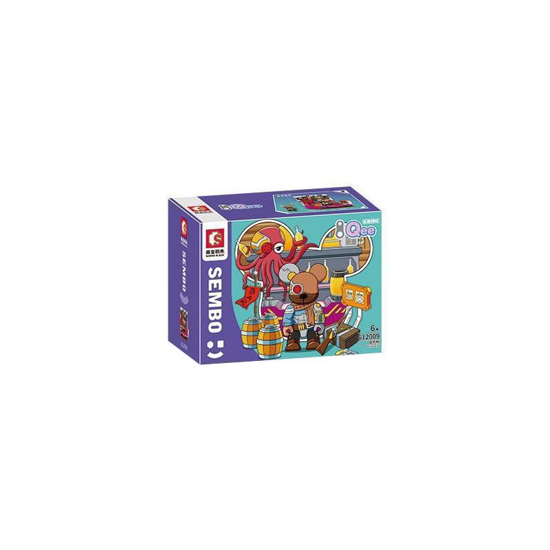 SEMBO 612009 non  GẤU PUNK QEE bộ đồ chơi xếp lắp ráp ghép mô hình Creator Sáng Tạo 98 khối
