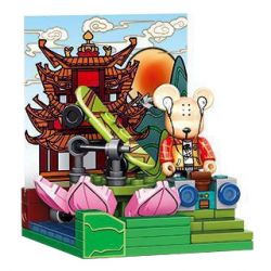 SEMBO 612008 non  GẤU DU LỊCH QEE bộ đồ chơi xếp lắp ráp ghép mô hình Creator Sáng Tạo 85 khối