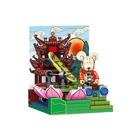 SEMBO 612008 non  GẤU DU LỊCH QEE bộ đồ chơi xếp lắp ráp ghép mô hình Creator Sáng Tạo 85 khối