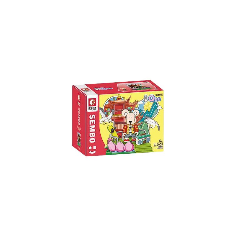 SEMBO 612008 non  GẤU DU LỊCH QEE bộ đồ chơi xếp lắp ráp ghép mô hình Creator Sáng Tạo 85 khối