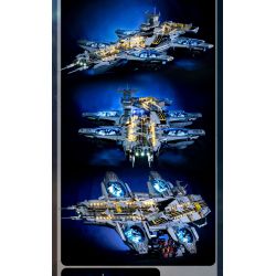 K BOX 10218 non  TÀU SÂN BAY bộ đồ chơi xếp lắp ráp ghép mô hình  LEAGUER HEROES HELICARRIER Kỹ Thuật Công Nghệ Cao Mô Hình Phương Tiện 3385 khối