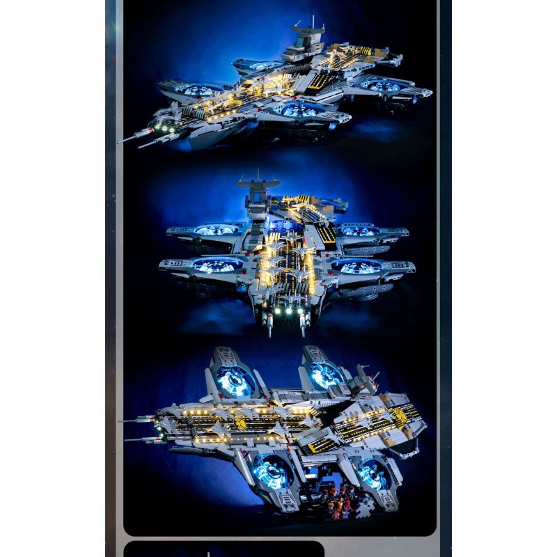 K BOX 10218 non  TÀU SÂN BAY bộ đồ chơi xếp lắp ráp ghép mô hình  LEAGUER HEROES HELICARRIER Kỹ Thuật Công Nghệ Cao Mô Hình Phương Tiện 3385 khối