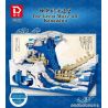 DILE DL860 non  KANAGAWA LƯỚT SÓNG bộ đồ chơi xếp lắp ráp ghép mô hình Arts & Crafts THE GREAT WAVE OFF KANAGAWA 1367 khối