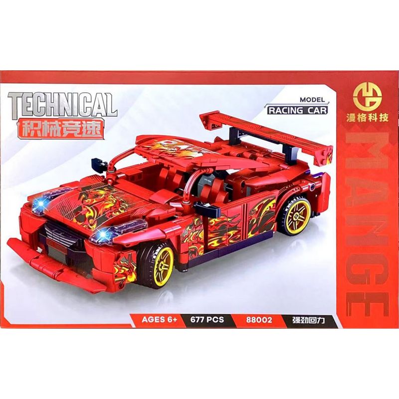 MANGE TECHNOLOGY 88002 non  XE LÙI GTR bộ đồ chơi xếp lắp ráp ghép mô hình  Kỹ Thuật Công Nghệ Cao Mô Hình Phương Tiện 677 khối