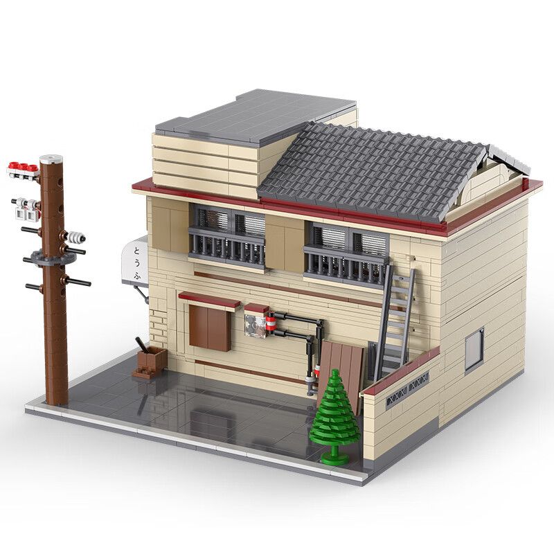 DOUBLEE CADA C61031 61031 non  CỬA HÀNG FUJIHARA TOFU. bộ đồ chơi xếp lắp ráp ghép mô hình Creator INITIAL D Sáng Tạo 1908 khối