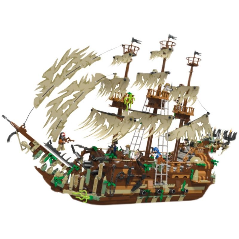 JIESTAR 35002 non Lego BAY TIẾNG HÀ LAN bộ đồ chơi xếp lắp ráp ghép mô hình Pirates Of The Caribbean THE FLYING DUTCHMAN Cướp Biển Vùng Caribe 2252 khối