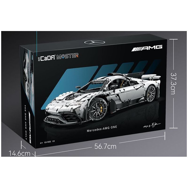 CADA DOUBLEE C61503 61503 non  MERCEDES-BENZ AMG MỘT tỷ lệ 1:8 bộ đồ chơi xếp lắp ráp ghép mô hình MERCEDES-AMG ONE 3295 khối