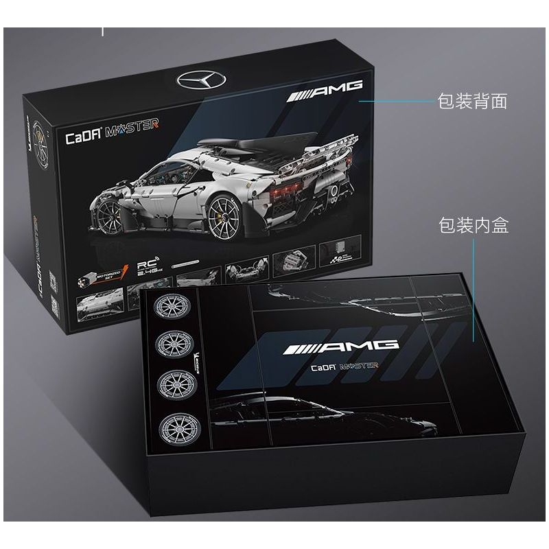 CADA DOUBLEE C61503 61503 non  MERCEDES-BENZ AMG MỘT tỷ lệ 1:8 bộ đồ chơi xếp lắp ráp ghép mô hình MERCEDES-AMG ONE 3295 khối