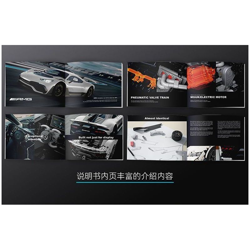 CADA DOUBLEE C61503 61503 non  MERCEDES-BENZ AMG MỘT tỷ lệ 1:8 bộ đồ chơi xếp lắp ráp ghép mô hình MERCEDES-AMG ONE 3295 khối