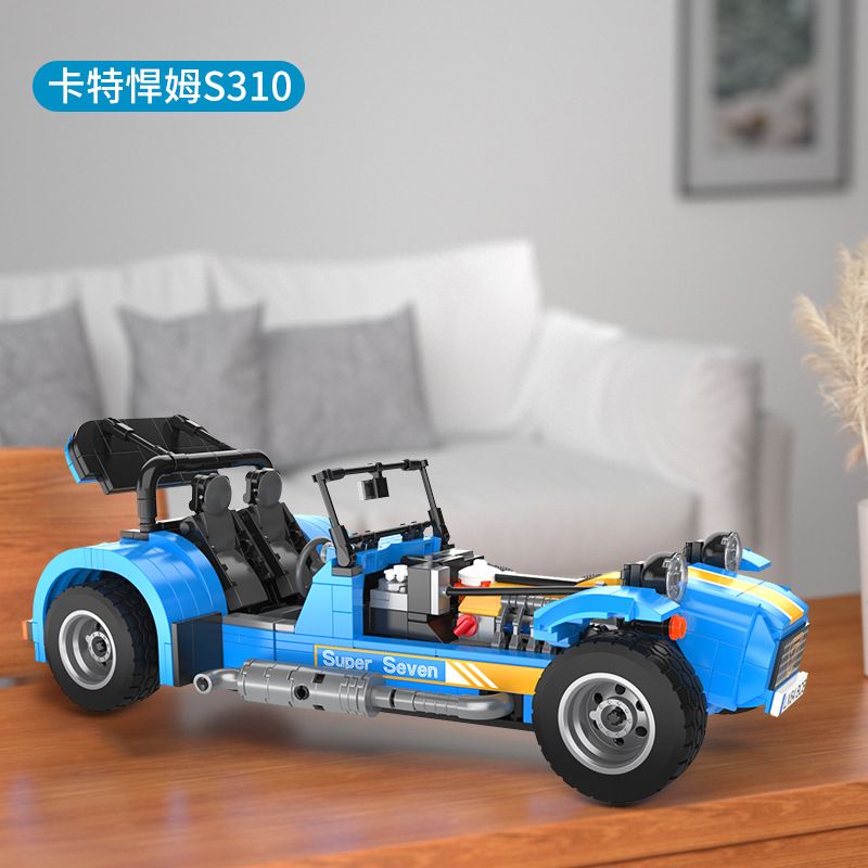JAKI JK9081 9081 non  CATERHAM BẢY 310 bộ đồ chơi xếp lắp ráp ghép mô hình Racers CATERHAM SEVEN 310 Đua Tốc Độ