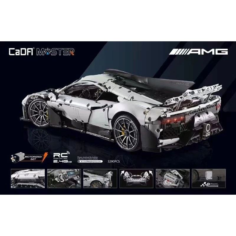 CADA DOUBLEE C61503 61503 non  MERCEDES-BENZ AMG MỘT tỷ lệ 1:8 bộ đồ chơi xếp lắp ráp ghép mô hình MERCEDES-AMG ONE 3295 khối