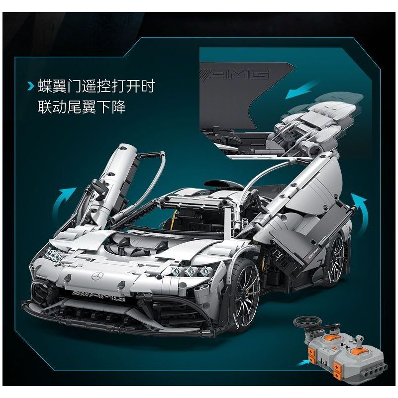 CADA DOUBLEE C61503 61503 non  MERCEDES-BENZ AMG MỘT tỷ lệ 1:8 bộ đồ chơi xếp lắp ráp ghép mô hình MERCEDES-AMG ONE 3295 khối