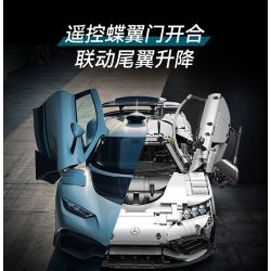 CADA DOUBLEE C61503 61503 non  MERCEDES-BENZ AMG MỘT tỷ lệ 1:8 bộ đồ chơi xếp lắp ráp ghép mô hình MERCEDES-AMG ONE 3295 khối