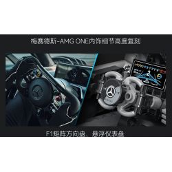 CADA DOUBLEE C61503 61503 non  MERCEDES-BENZ AMG MỘT tỷ lệ 1:8 bộ đồ chơi xếp lắp ráp ghép mô hình MERCEDES-AMG ONE 3295 khối