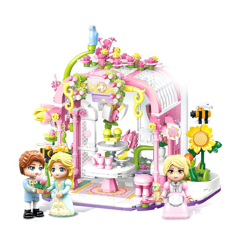 Enlighten 32020 Qman 32020 non Lego TRÀ CHIỀU HOA BIỂN bộ đồ chơi xếp lắp ráp ghép mô hình PRINCESS LEAH 673 khối