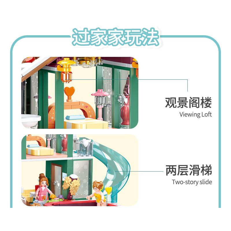 SLUBAN M38-B0961 B0961 0961 M38B0961 38-B0961 non  NHÀ NGHỈ SUỐI NƯỚC NÓNG MID-LEVELS bộ đồ chơi xếp lắp ráp ghép mô hình 439 khối