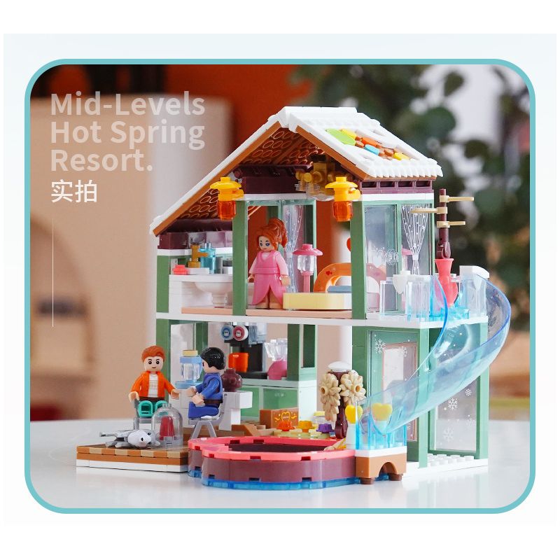 SLUBAN M38-B0961 B0961 0961 M38B0961 38-B0961 non  NHÀ NGHỈ SUỐI NƯỚC NÓNG MID-LEVELS bộ đồ chơi xếp lắp ráp ghép mô hình 439 khối