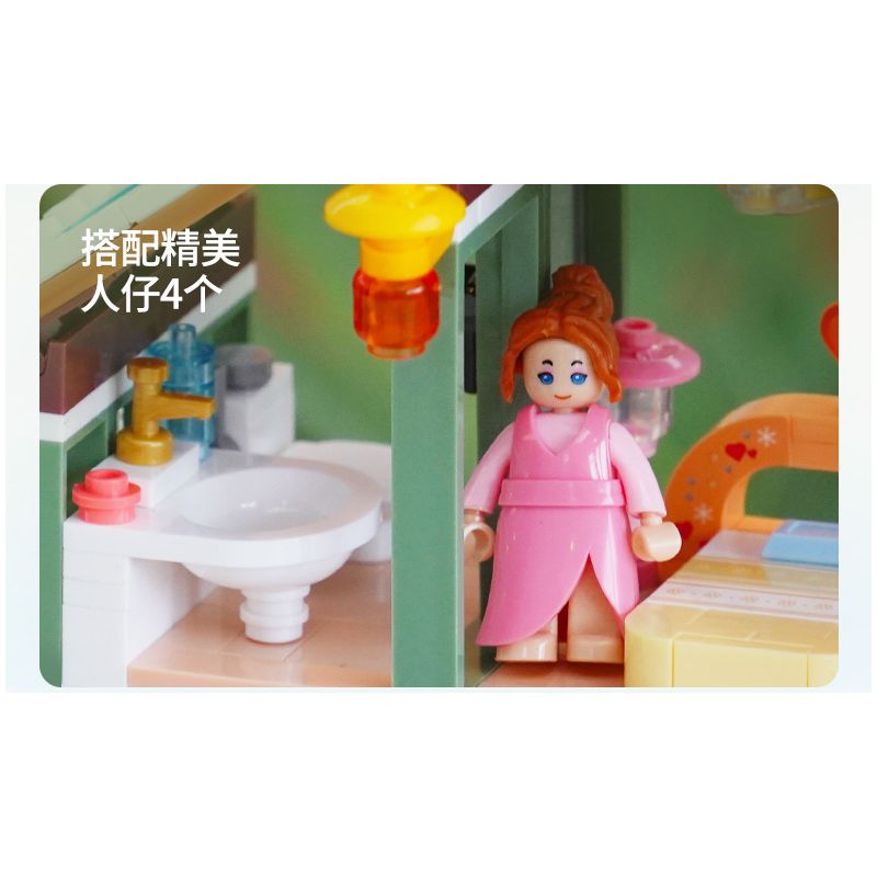 SLUBAN M38-B0961 B0961 0961 M38B0961 38-B0961 non  NHÀ NGHỈ SUỐI NƯỚC NÓNG MID-LEVELS bộ đồ chơi xếp lắp ráp ghép mô hình 439 khối