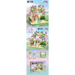 Enlighten 32017 Qman 32017 non  VƯỜN HOA HỒNG bộ đồ chơi xếp lắp ráp ghép mô hình PRINCESS LEAH 359 khối