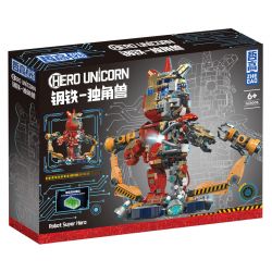 ZHEGAO GZ8008 8008 non  KỲ LÂN THÉP bộ đồ chơi xếp lắp ráp ghép mô hình HERO UNICORN 1532 khối