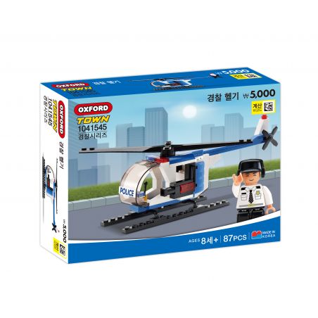 OXFORD 1041545 non  TRỰC THĂNG CẢNH SÁT bộ đồ chơi xếp lắp ráp ghép mô hình City 경찰 헬기 Thành Phố 87 khối