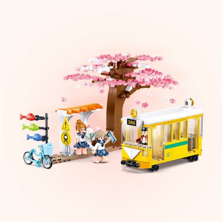 SLUBAN M38-B1018 B1018 1018 M38B1018 38-B1018 non  XE ĐIỆN THÀNH PHỐ bộ đồ chơi xếp lắp ráp ghép mô hình 347 khối