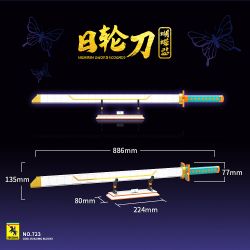 RENZAIMA 723 non  CON DAO NINJA BƯỚM bộ đồ chơi xếp lắp ráp ghép mô hình Kimetsu No Yaiba NICHIRIN SWORD（KOCHO） Thanh Gươm Diệt Quỷ 778 khối