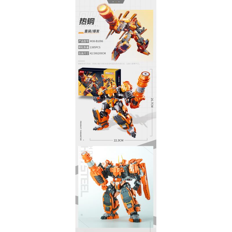 SLUBAN M38-B1096 B1096 1096 M38B1096 38-B1096 non  THÉP NÓNG bộ đồ chơi xếp lắp ráp ghép mô hình 1385 khối