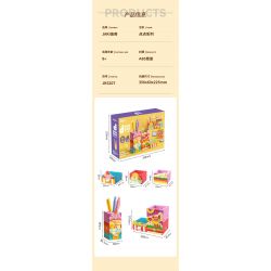 JAKI JK5207 5207 non  HỘP LƯU TRỮ BỮA TIỆC THỰC PHẨM bộ đồ chơi xếp lắp ráp ghép mô hình Dots 400 khối