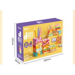 JAKI JK5207 5207 non  HỘP LƯU TRỮ BỮA TIỆC THỰC PHẨM bộ đồ chơi xếp lắp ráp ghép mô hình Dots 400 khối