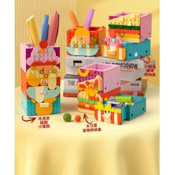 JAKI JK5207 5207 non  HỘP LƯU TRỮ BỮA TIỆC THỰC PHẨM bộ đồ chơi xếp lắp ráp ghép mô hình Dots 400 khối