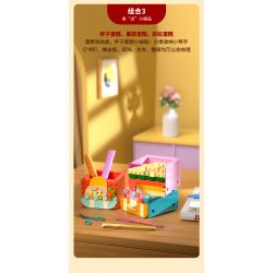 JAKI JK5207 5207 non  HỘP LƯU TRỮ BỮA TIỆC THỰC PHẨM bộ đồ chơi xếp lắp ráp ghép mô hình Dots 400 khối