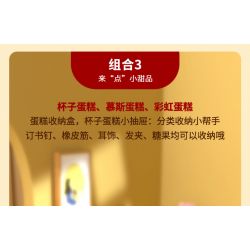 JAKI JK5207 5207 non  HỘP LƯU TRỮ BỮA TIỆC THỰC PHẨM bộ đồ chơi xếp lắp ráp ghép mô hình Dots 400 khối