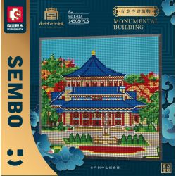 SEMBO 601307 non  NHÀ TƯỞNG NIỆM TÔN TRUNG SƠN QUẢNG CHÂU bộ đồ chơi xếp lắp ráp ghép mô hình MONUMENTAL BUILDING 14508 khối