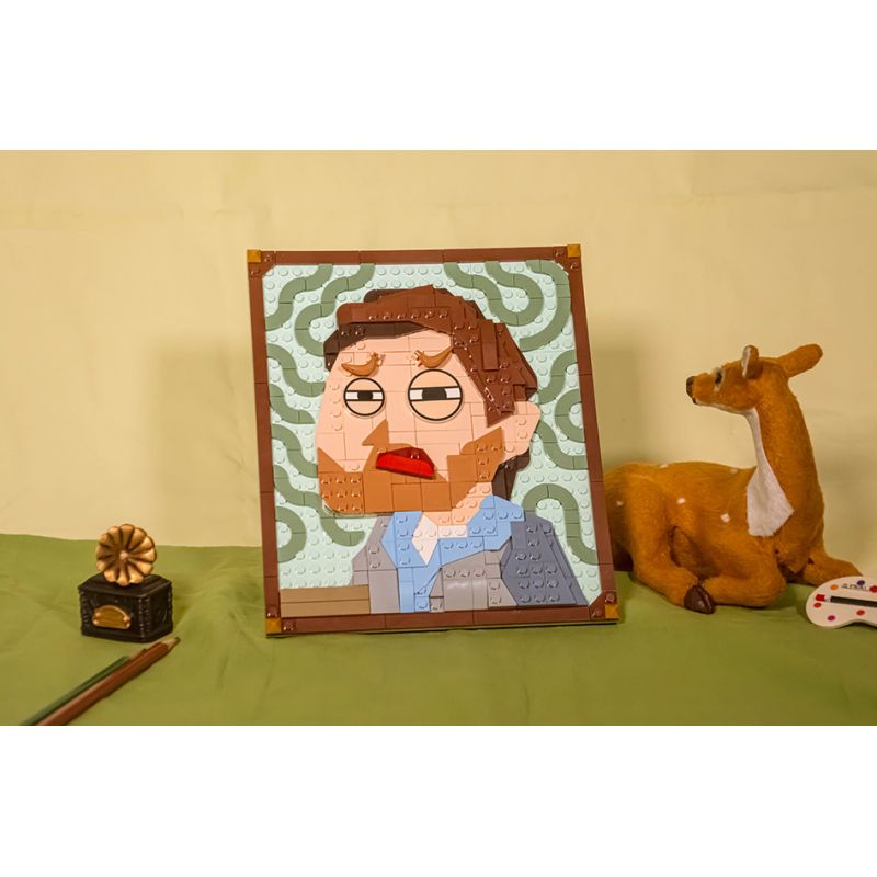 TOP TOY 60023 non  BỨC CHÂN DUNG TỰ SẦU bộ đồ chơi xếp lắp ráp ghép mô hình VAN GOGH 341 khối