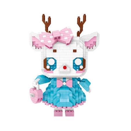 LOZ 9215 non  CON NAI bộ đồ chơi xếp lắp ráp ghép mô hình Creator Sáng Tạo 910 khối