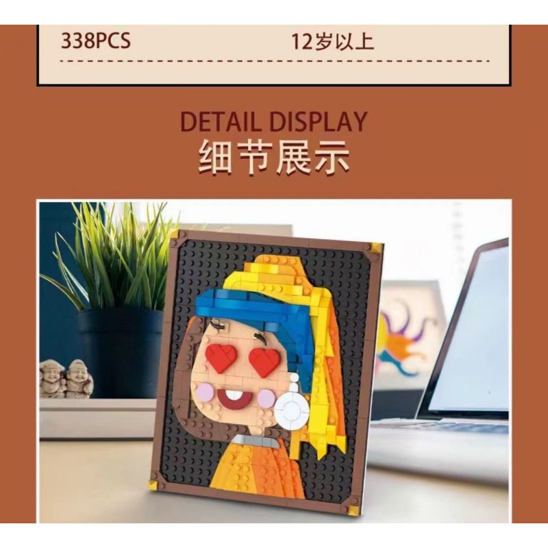 TOP TOY 60022 UNKNOWN M001 non  NHÌN LẠI CÔ GÁI bộ đồ chơi xếp lắp ráp ghép mô hình GIRL WITH A PEARL EARRING 362 khối