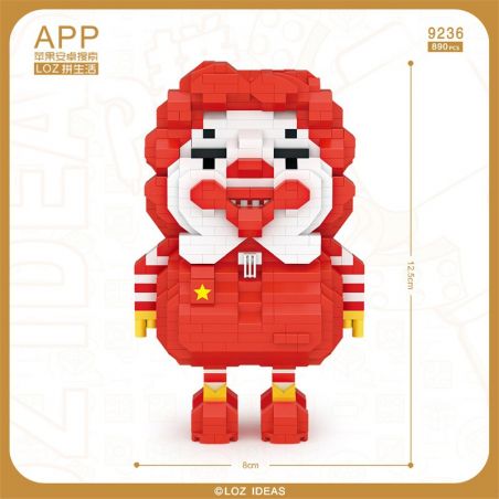 LOZ 9236 non  CHÚ HỀ MCDONALD bộ đồ chơi xếp lắp ráp ghép mô hình Creator Sáng Tạo 890 khối