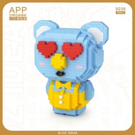 LOZ 9238 non  GẤU TÚI KOLA bộ đồ chơi xếp lắp ráp ghép mô hình Creator Sáng Tạo 700 khối