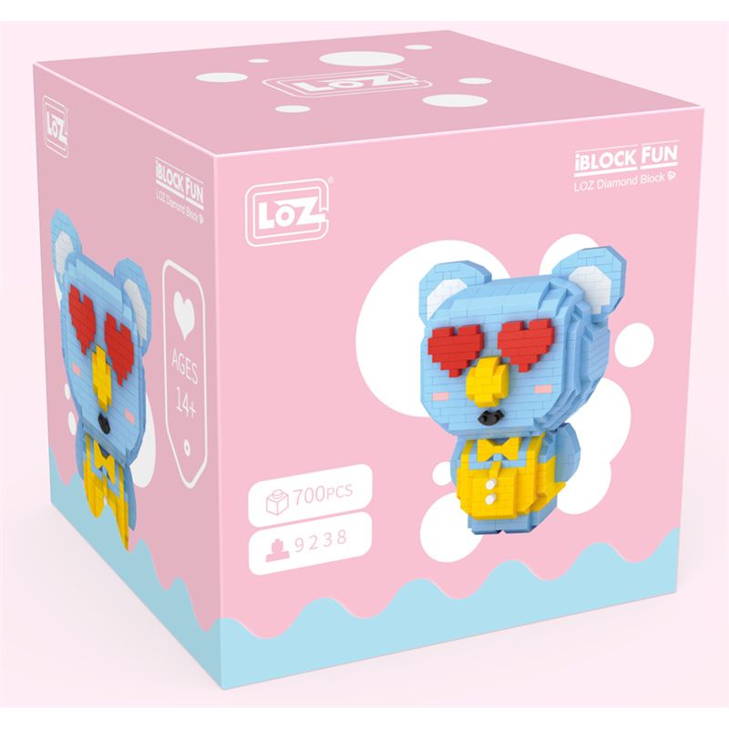 LOZ 9238 non  GẤU TÚI KOLA bộ đồ chơi xếp lắp ráp ghép mô hình Creator Sáng Tạo 700 khối