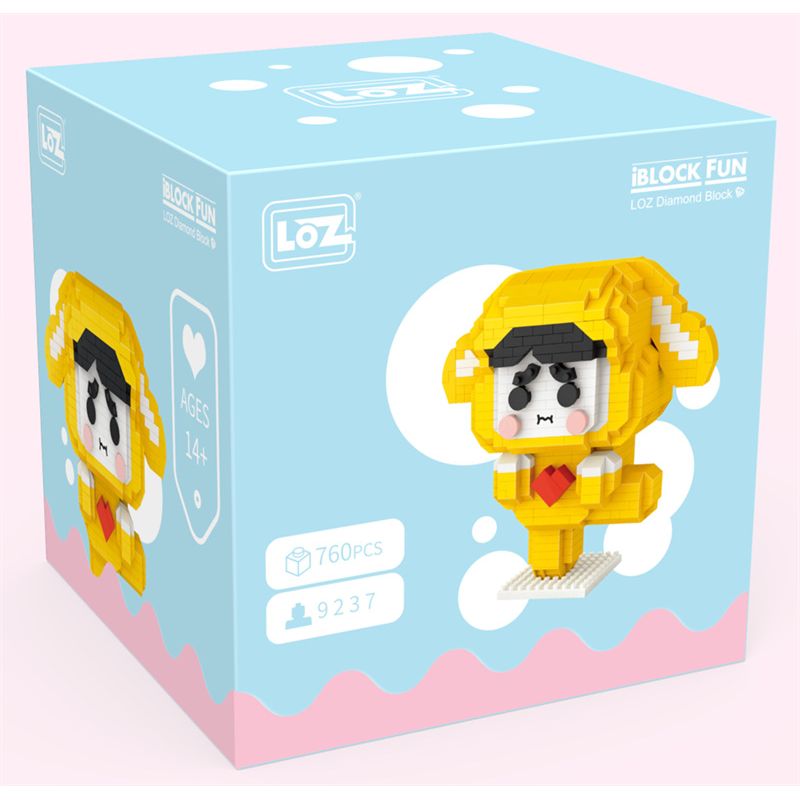 LOZ 9237 non  CHÚ CHÓ MAY MẮN bộ đồ chơi xếp lắp ráp ghép mô hình Creator Sáng Tạo 760 khối